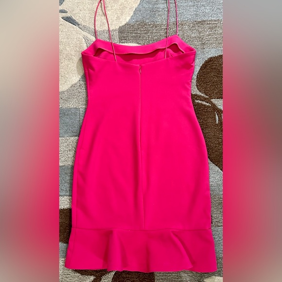 Likely Strappy Banks Flounced Hem Mini Dress in Pink Flambe ZB4 - Picture 7 of 10